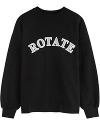 ROTATE SUNDAY - Logo-Embroidered Cotton Sweatshirt - Lyst