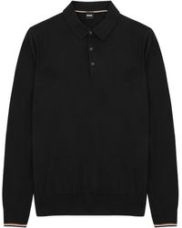 BOSS - Stripe-Trimmed Cotton Polo Shirt - Lyst