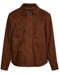 Lemaire - Reporter Suede Jacket - Lyst