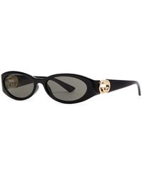 Gucci - Oval-frame Sunglasses - Lyst