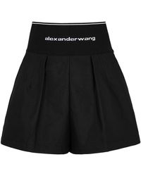 Alexander Wang Black Logo Twill Shorts