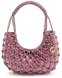 Rosantica - Nodi Crystal-embellished Satin Shoulder Bag - Lyst