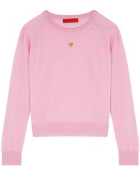MAX&Co. - Kids Heart-Embroidered Wool Jumper - Lyst