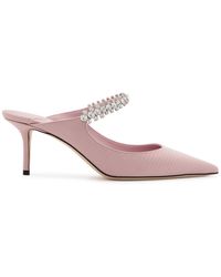 Jimmy Choo - Bing 65 Lizard-Effect Leather Mules - Lyst