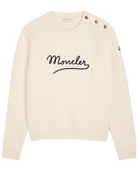 Moncler - Logo-Embroidered Cotton-Blend Jumper - Lyst
