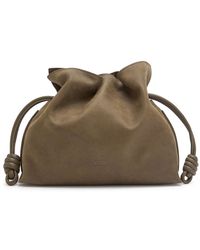 Loewe - Flamenco Medium Grained Nubuck Clutch - Lyst
