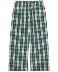 Suzie Kondi - Pan Checked Cotton-Poplin Trousers - Lyst