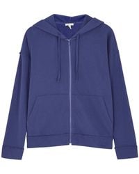 Eileen Fisher Blue Hooded Cotton-jersey Sweatshirt