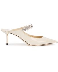Jimmy Choo - Bing 65 Off-white Patent Leather Mules - Lyst