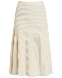 Alaïa - Twisted Asymmetric Wool And Cashmere-Blend Midi Skirt - Lyst