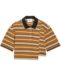 Isabel Marant - Isalyne Asymmetric Striped Cotton Polo Top - Lyst