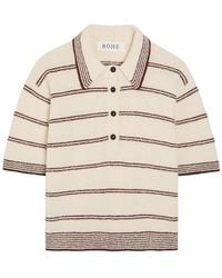 Rohe - Striped Towelling Cotton-Blend Polo Top - Lyst