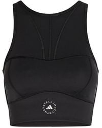 Stella McCartney - Adidas X Training Logo Cropped Stretch-Jersey Top - Lyst