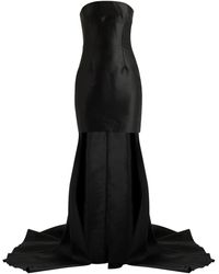 Solace London - Neva Strapless Satin Mini Dress - Lyst