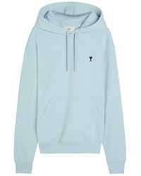 Ami Paris - Logo Hooded Cotton Sweatshirt - Lyst