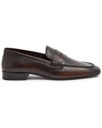 Dries Van Noten - Square-Toe Leather Loafers - Lyst