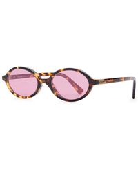Miu Miu - Oval-Frame Sunglasses - Lyst