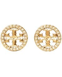 Tory Burch - Icon 18Kt-Plated Stud Earrings - Lyst