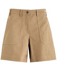 Moncler - Stretch-Cotton Twill Shorts - Lyst