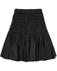 Merlette - Jardin Smocked Cotton Mini Skirt - Lyst