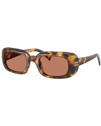Miu Miu - Rectangle-Frame Sunglasses - Lyst
