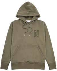 Norse Projects - Arne Logo-embroidered Hooded Cotton Sweatshirt - Lyst