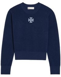 Tory Burch - Logo Wool-Blend Jumper - Lyst