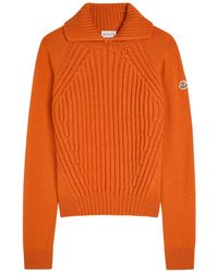 Moncler - Roll-Neck Wool And Cashmere-Blend Jumper - Lyst