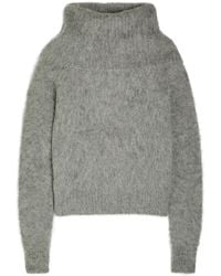 TOTEME - Funnel-Neck Brushed Alpaca-Blend Jumper - Lyst
