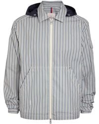 Moncler - Havas Striped Hooded Cotton Jacket - Lyst