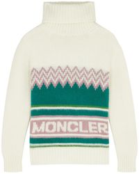 Moncler - Logo-intarsia Wool Jumper - Lyst