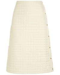 Moncler - Quilted Shell Midi Skirt - Lyst