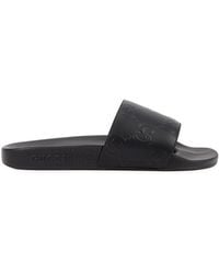 Gucci - Gg Rubber Sliders - Lyst