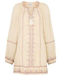 Isabel Marant - Parsley Embroidered Cotton-Voile Mini Dress - Lyst