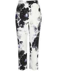 Alexander McQueen - Floral-Print Slim-Leg Trousers - Lyst