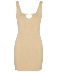 Jacquemus - La Mini Robe Sierra Ribbed-knit Mini Dress - Lyst