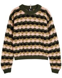 Moncler - Striped Wool-Blend Jumper - Lyst