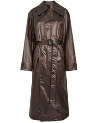Lemaire - Belted Coated Cotton-Blend Trench Coat - Lyst