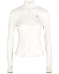 Stella McCartney - Adidas X Leopard-Print Stretch-Jersey Mid-Layer Jacket - Lyst
