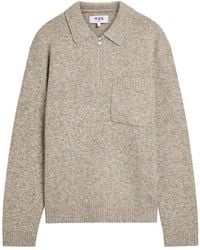 Wax London - Alpha Half-Zip Wool Polo Jumper - Lyst
