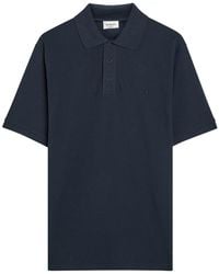 Saint Laurent - Logo-Embroidered Piqué Cotton-Blend Polo Shirt - Lyst