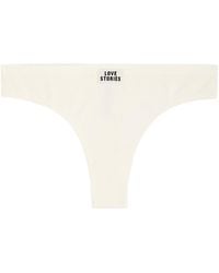 Love Stories - Lima Ribbed Cotton-Blend Thong - Lyst