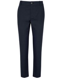 Vince - Tapered Cotton-Blend Trousers - Lyst