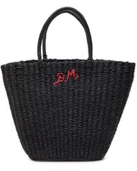 Damson Madder - Logo Straw Tote Bag - Lyst