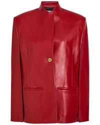 KHAITE - Dolso Open-Sleeve Leather Jacket - Lyst