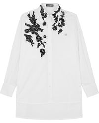 Dolce & Gabbana - Lace-appliquéd Cotton Shirt - Lyst