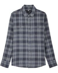 PAIGE - Everett Checked Cotton-Blend Shirt - Lyst