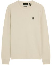 Belstaff - Coast Piqué Silk And Cotton-Blend Jumper - Lyst
