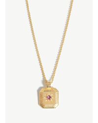 Missoma - October Birthstone 18Kt-Plated Necklace - Lyst