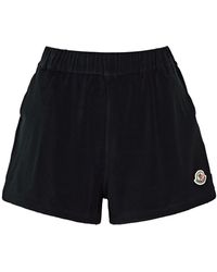 Moncler - Logo Cotton-blend Shorts - Lyst
